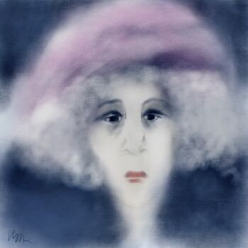 Malarstwo zatytułowany „Woman in a Pink Hat” autorstwa Viola Gr, Oryginalna praca, Malarstwo cyfrowe