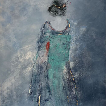 Peinture intitulée "Gueisha" par Violaine Boyer, Œuvre d'art originale, Acrylique Monté sur Châssis en bois
