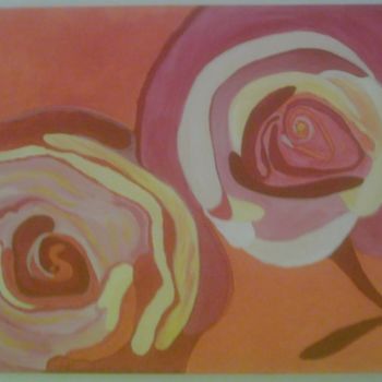 Peinture intitulée "roses oranges" par Nadia Viola Berra, Œuvre d'art originale
