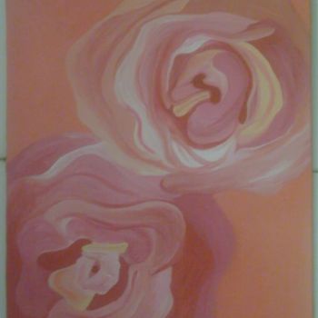 Painting titled "roses rouges" by Nadia Viola Berra, Original Artwork