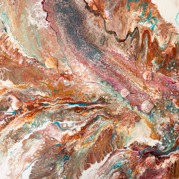 Pittura intitolato "Coral Seduction" da Violeta Kom, Opera d'arte originale, Acrilico