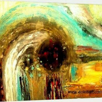 Painting titled "TIME GATE by violett" by Violett Art, Original Artwork, Oil