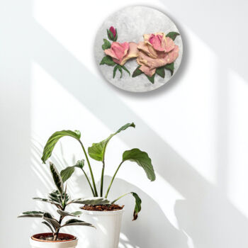 제목이 "Garden Rose - flowe…"인 미술작품 Violetta Golden로, 원작, 기름 목재 패널에 장착됨