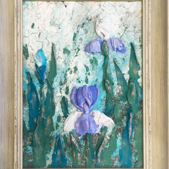 Painting titled "Floral soul (Part 2)" by Violetta Golden, Original Artwork, Oil Mounted on Wood Panel