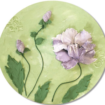 제목이 "Field poppies -flor…"인 미술작품 Violetta Golden로, 원작, 기름 목재 패널에 장착됨