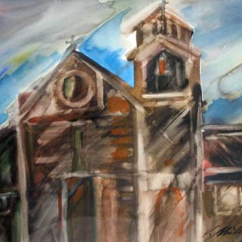 Pintura titulada "Church" por Viorela, Obra de arte original