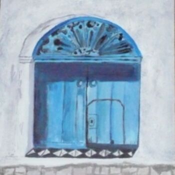 Painting titled "porte tunisienne" by Sylvie Evrard, Original Artwork