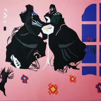 Ζωγραφική με τίτλο "the hare for dinner" από Aleksey Karpik, Αυθεντικά έργα τέχνης, Ακρυλικό Τοποθετήθηκε στο Ξύλινο φορείο…