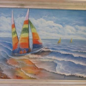 Картина под названием "Море зовет" - Ljuba_vipstars, Подлинное произведение искусства, Масло