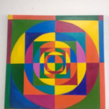 Painting titled "geometria" by Virberri, Original Artwork, Oil