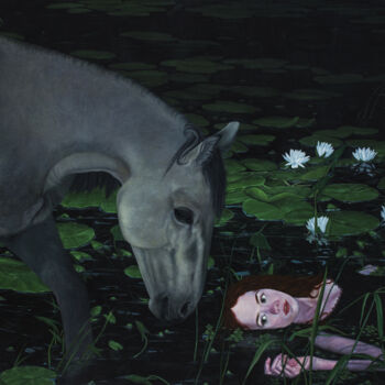 Peinture intitulée "The Time Of Silence" par Vira Yakymchuk, Œuvre d'art originale, Huile