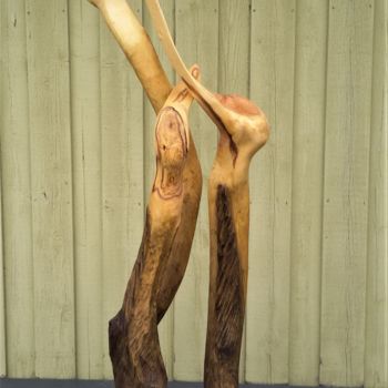 Sculpture intitulée "Joy" par Virgilijus Vaiciunas, Œuvre d'art originale, Bois