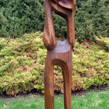 Escultura titulada "Reverie 1" por Virgilijus Vaiciunas, Obra de arte original, Madera