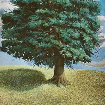 Schilderij getiteld "L'arbre" door Virgilio Jatosti, Origineel Kunstwerk