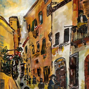 Peinture intitulée "via-di-paese.jpg" par Virginia Iarocci, Œuvre d'art originale