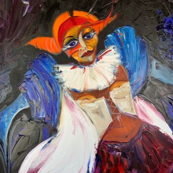 Картина под названием "Harlequin" - Virginia Viera, Подлинное произведение искусства, Масло