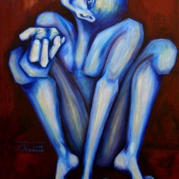 Painting titled "Ruego" by Virginia Palomeque, Original Artwork, Oil