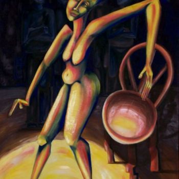 Painting titled "La Danza" by Virginia Palomeque, Original Artwork, Oil