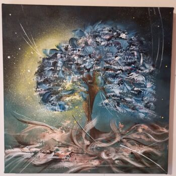 Peinture intitulée "L'arbre des âmes" par Virginie Gauthier, Œuvre d'art originale, Acrylique