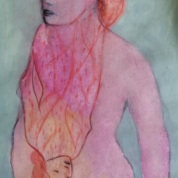 Painting titled "Mother" by Virginie Hils, Original Artwork, Acrylic