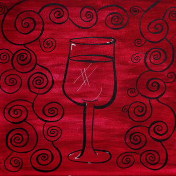 Pittura intitolato "REDWINE.jpg" da Esterelle Lacrimosa, Opera d'arte originale, Acrilico