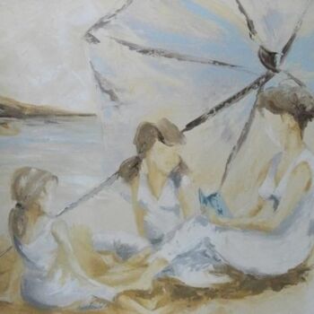 Painting titled "mère et filles" by Virginie Lallemand, Original Artwork, Other