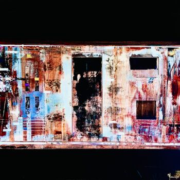Картина под названием "Dans ma rue" - Virginie Munch, Подлинное произведение искусства, Акрил Установлен на Деревянная рама…