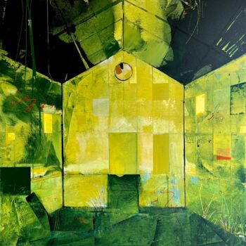 제목이 "L’orangerie"인 미술작품 Virginie Munch로, 원작, 아크릴 나무 들것 프레임에 장착됨