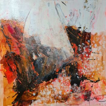 Картина под названием "Force 9 item 4" - Virginie Nègre, Подлинное произведение искусства, Акрил Установлен на Деревянная ра…