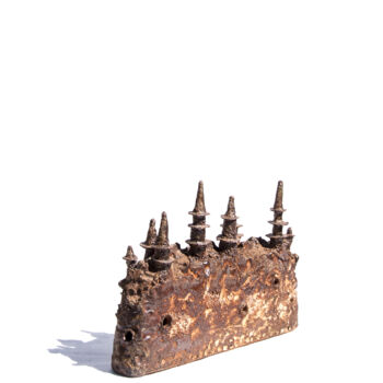 Sculpture intitulée "Château montagne de…" par Virginie Preux, Œuvre d'art originale, Céramique