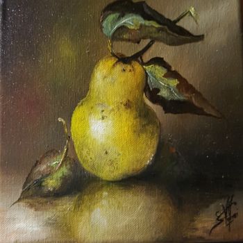 Painting titled "Le coing" by Virginie Stefani, Original Artwork, Oil