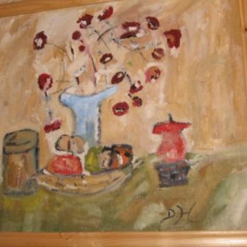 Peinture intitulée "L'automne" par Virginica Bobolocu, Œuvre d'art originale