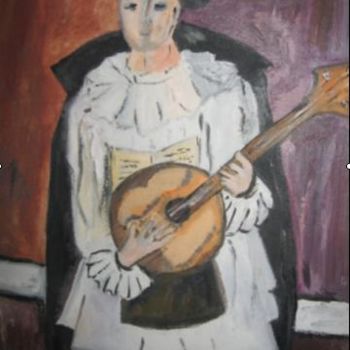 Peinture intitulée "Le troubadour" par Virginica Bobolocu, Œuvre d'art originale