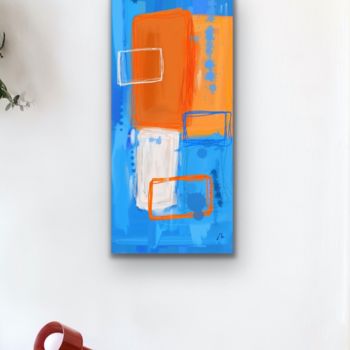 Arts numériques intitulée "Bleue comme une ora…" par Virginie, Œuvre d'art originale, Peinture numérique Monté sur Plexiglas