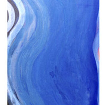 Peinture intitulée "Ondes Bleus n°2" par Virginie Gallé, Œuvre d'art originale
