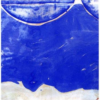 Pittura intitolato "Bleu n°2" da Virginie Gallé, Opera d'arte originale, Olio