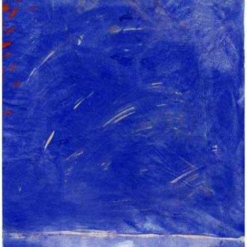 Painting titled "Bleu n°6" by Virginie Gallé, Original Artwork, Oil