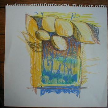 Drawing titled "Citron" by Virginie Gallé, Original Artwork, Other