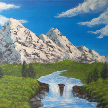 Pintura intitulada "La fonte des neiges" por Virginie Lepelletier, Obras de arte originais, Acrílico Montado em Armação em m…