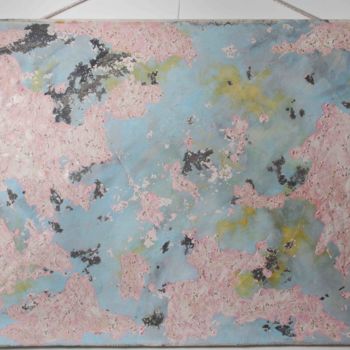 Art textile intitulée "L'archipel aux flam…" par Virginie Parrot, Œuvre d'art originale, Broderie