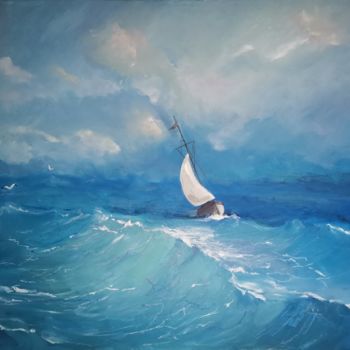 Painting titled "Sublime Ocean" by Virginija Klibavičienė, Original Artwork, Oil