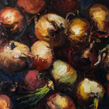 Pintura intitulada "vegetables" por Virgis Ruseckas, Obras de arte originais, Óleo