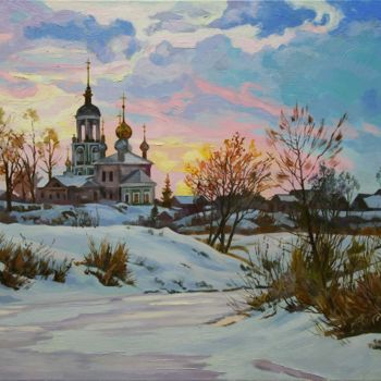 Painting titled ""Сумерки"" by Aleksandr Samokhvalov, Original Artwork, Oil