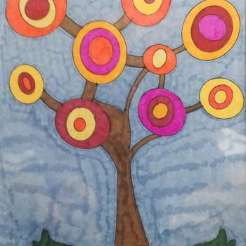 Drawing titled "Hope Tree" by Sara Lamothe (Savant Artist), Original Artwork, Marker