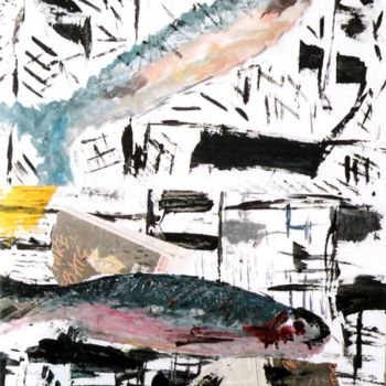 Painting titled "poisson" by Samuel Timestit, Original Artwork