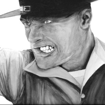 Malerei mit dem Titel "The Drill Instructor" von Robert Anthony, Original-Kunstwerk, Öl