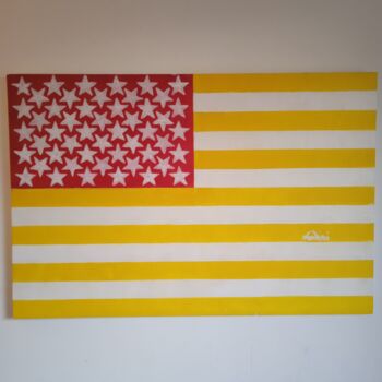 Peinture intitulée "American debt" par Visant Lodini, Œuvre d'art originale, Acrylique