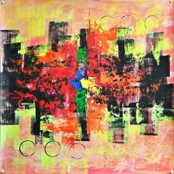 Pintura intitulada "Abstract Painting" por Vishal Gurjar, Obras de arte originais, Óleo