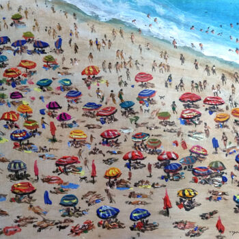 Malerei mit dem Titel "Beach 10" von Vishalandra Dakur, Original-Kunstwerk, Acryl