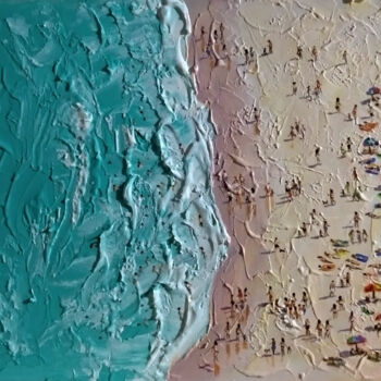 Malerei mit dem Titel "Beach5" von Vishalandra Dakur, Original-Kunstwerk, Öl